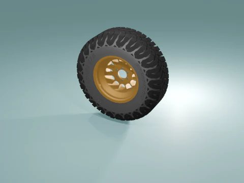 Heavy-Duty Off-Road Wheel 3D Printable Model 3D Print Model