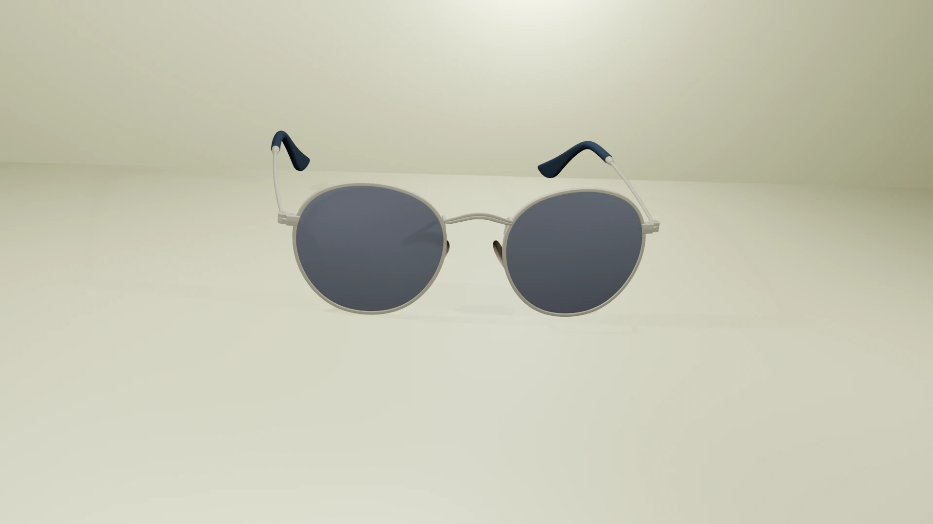 Sunglasses 3D Printable Model Round Frame 3D Print Model .c4d .max .obj .3ds .fbx .stl .blend 