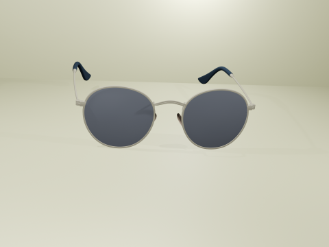 Sunglasses 3D Printable Model Round Frame Modelo de Impressão 3D