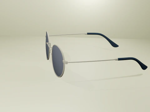 Sunglasses 3D Printable Model Round Frame 3D Print Model