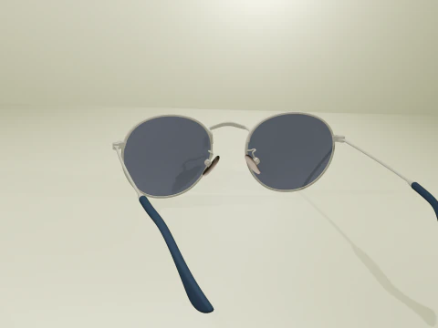 Sunglasses 3D Printable Model Round Frame 3D Print Model