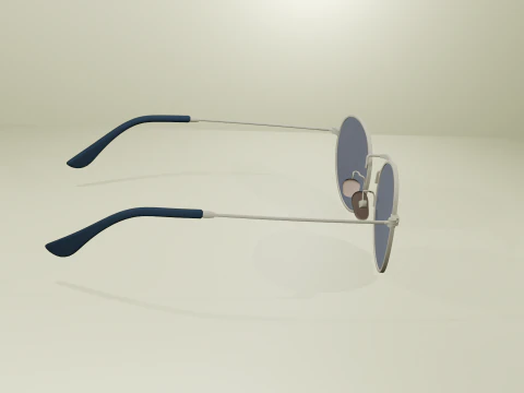 Sunglasses 3D Printable Model Round Frame 3D Print Model