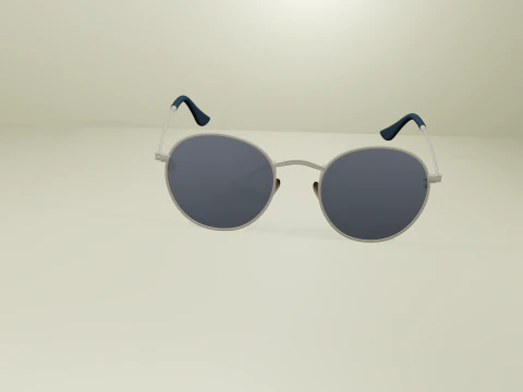Sunglasses 3D Printable Model Round Frame 3D Print Model