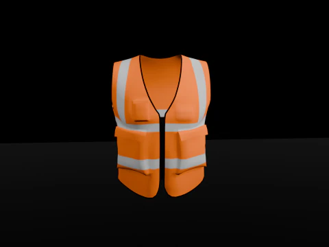 높은 가시성 안전 조끼 3D 프린트 모델