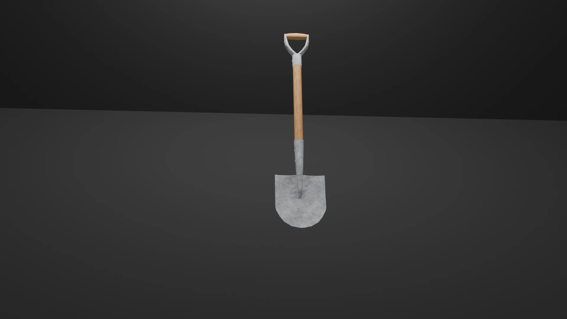 Realistic Round Point Shovel Model 3D Print Model .c4d .max .obj .3ds .fbx .stl .blend 