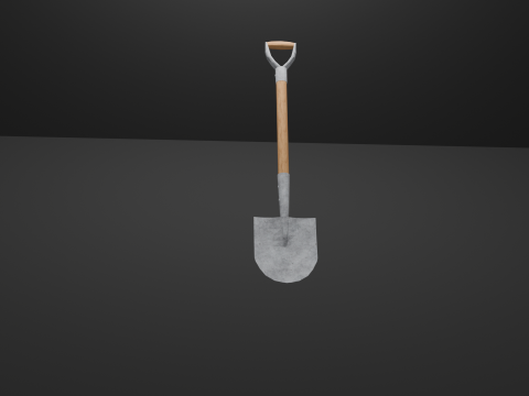 Realistic Round Point Shovel Model 3D Принт Модель