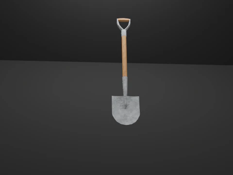 Ger&ccedil;ek&ccedil;i Yuvarlak U&ccedil;lu K&uuml;rek Modeli 3D Baskı Modeli