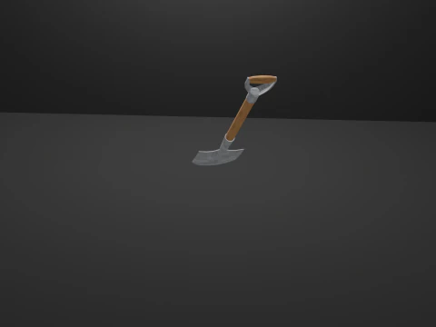 Realistic Round Point Shovel Model 3D Print Model