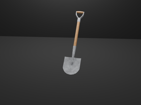 Realistic Round Point Shovel Model Model do druku 3D