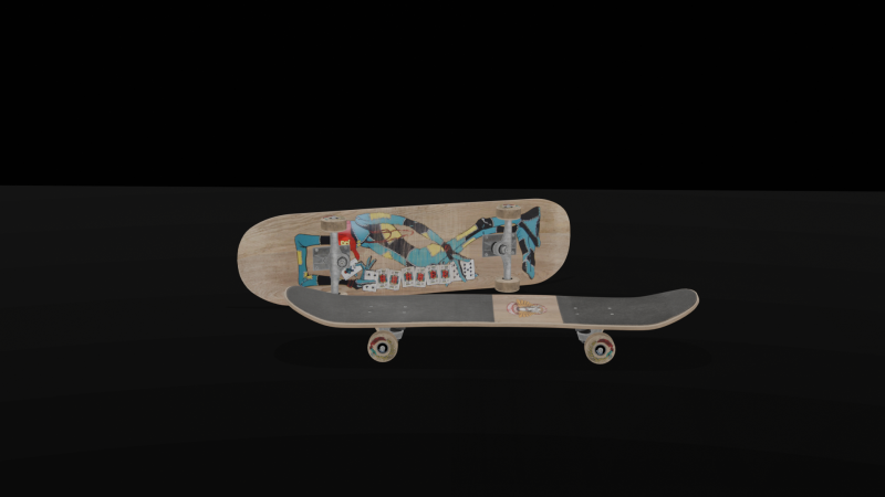 Realistic Powell Peralta Ray Barbee Skateboard 3D-printmodel .c4d .max .obj .3ds .fbx .stl .blend