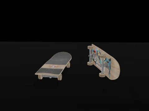 Realistic Powell Peralta Ray Barbee Skateboard 3D Print Model