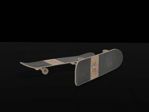 Realistic Powell Peralta Ray Barbee Skateboard 3D Print Model