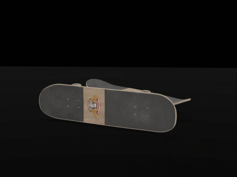 Realistic Powell Peralta Ray Barbee Skateboard 3D-printmodel