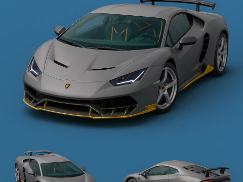 Detailed Super car Centenario 3D Model