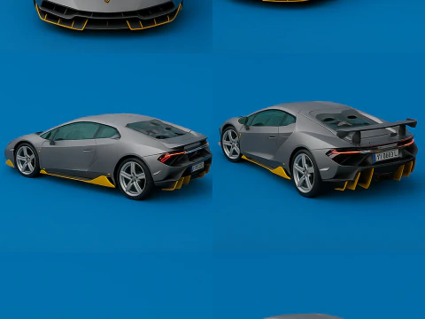 Detailed Super car Centenario 3D Model