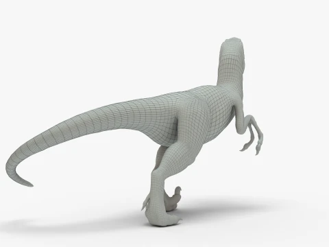 Realistic Velociraptor Rigged 3D Model