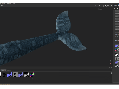 Realistic Blue Whale Rigged 3D Model