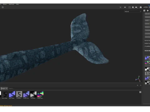 Realistic Blue Whale Rigged 3D Model