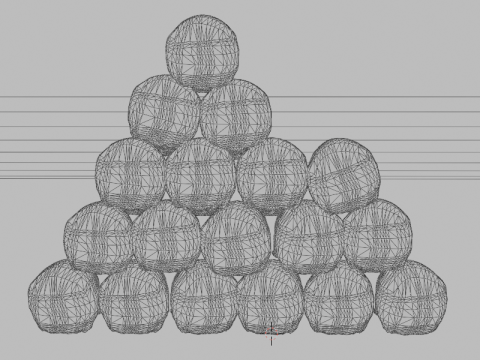 リアルな頭蓋骨のピラミッドの詳細な骨のテクスチャ 3Dモデル