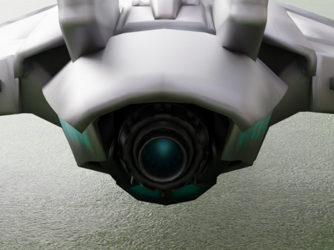 Gerçekçi Fütüristik Bilim Kurgu Uzay Gemisi Gelişmiş Starfighter Tasarımı 3D Model