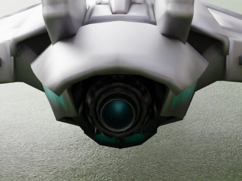 Realistic Futuristic Sci-Fi Spaceship Advanced Starfighter Design 3D Model