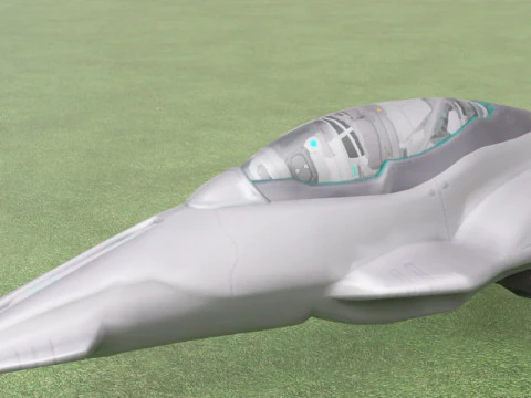 Realistic Futuristic Sci-Fi Spaceship Advanced Starfighter Design 3D Model