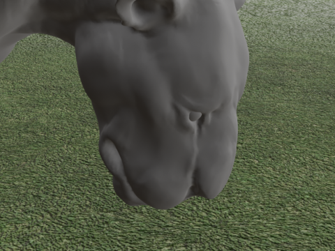 Estatua realista de pantera Escultura detallada de depredador sobre base de roca Modelo 3D