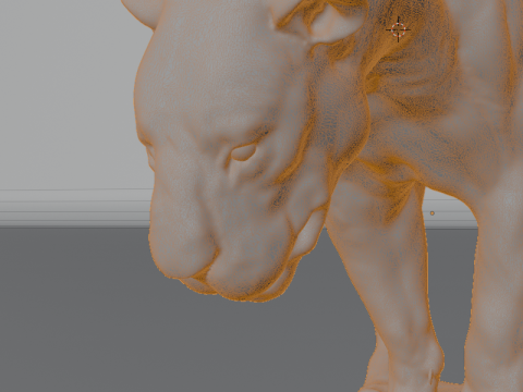 Estatua realista de pantera Escultura detallada de depredador sobre base de roca Modelo 3D