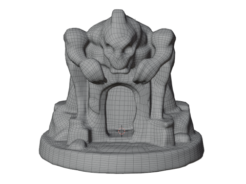 शैलीबद्ध खोपड़ी कालकोठरी प्रवेश द्वार 3D मॉडल