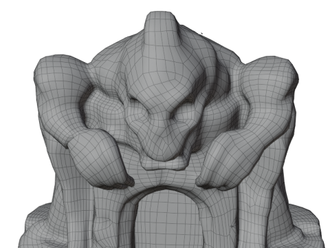 शैलीबद्ध खोपड़ी कालकोठरी प्रवेश द्वार 3D मॉडल