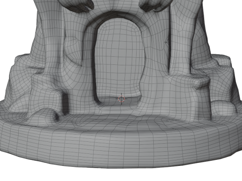 शैलीबद्ध खोपड़ी कालकोठरी प्रवेश द्वार 3D मॉडल