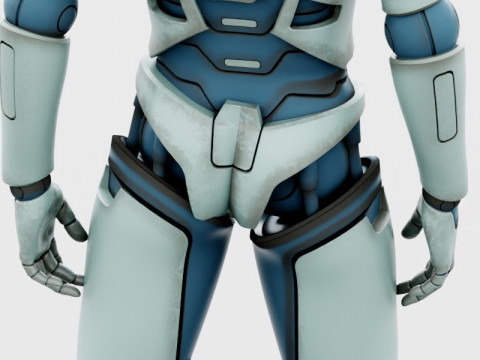 Ger&ccedil;ek&ccedil;i Robot Tamamen Donanımlı ve Animasyonlu Android 3D Model