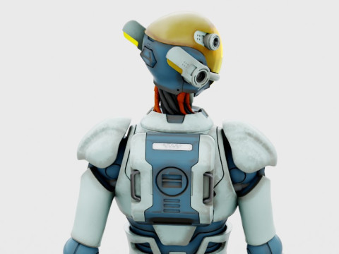 Ger&ccedil;ek&ccedil;i Robot Tamamen Donanımlı ve Animasyonlu Android 3D Model