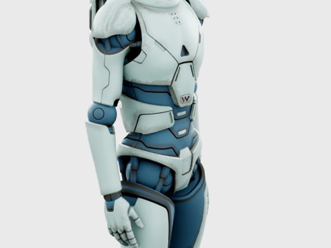 Ger&ccedil;ek&ccedil;i Robot Tamamen Donanımlı ve Animasyonlu Android 3D Model