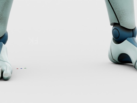 Ger&ccedil;ek&ccedil;i Robot Tamamen Donanımlı ve Animasyonlu Android 3D Model