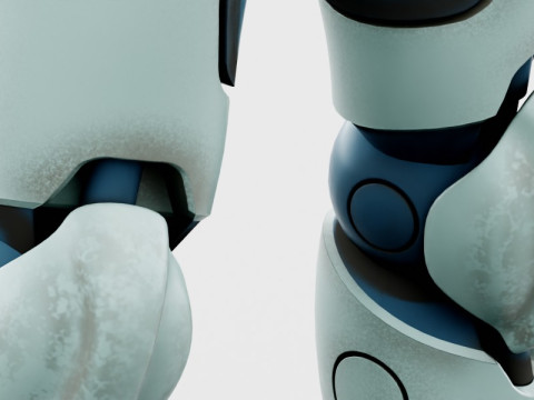 Ger&ccedil;ek&ccedil;i Robot Tamamen Donanımlı ve Animasyonlu Android 3D Model