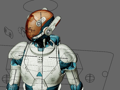 Ger&ccedil;ek&ccedil;i Robot Tamamen Donanımlı ve Animasyonlu Android 3D Model