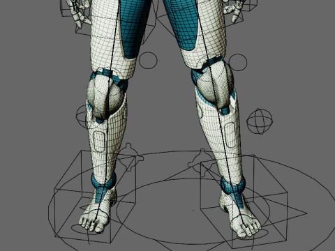 Ger&ccedil;ek&ccedil;i Robot Tamamen Donanımlı ve Animasyonlu Android 3D Model