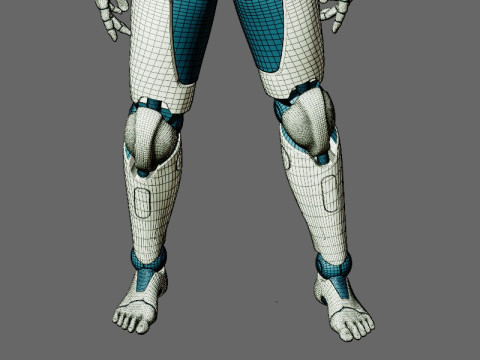 Ger&ccedil;ek&ccedil;i Robot Tamamen Donanımlı ve Animasyonlu Android 3D Model