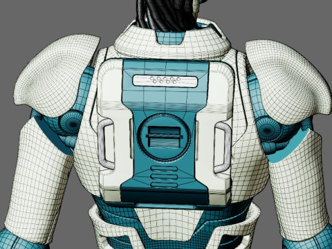 Ger&ccedil;ek&ccedil;i Robot Tamamen Donanımlı ve Animasyonlu Android 3D Model