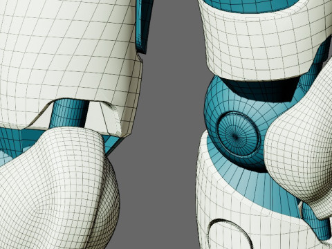 Ger&ccedil;ek&ccedil;i Robot Tamamen Donanımlı ve Animasyonlu Android 3D Model