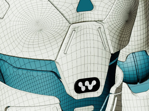 Ger&ccedil;ek&ccedil;i Robot Tamamen Donanımlı ve Animasyonlu Android 3D Model