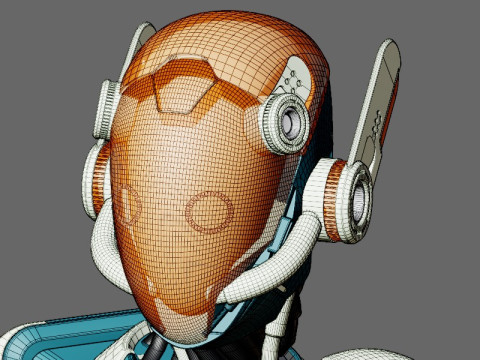 Ger&ccedil;ek&ccedil;i Robot Tamamen Donanımlı ve Animasyonlu Android 3D Model