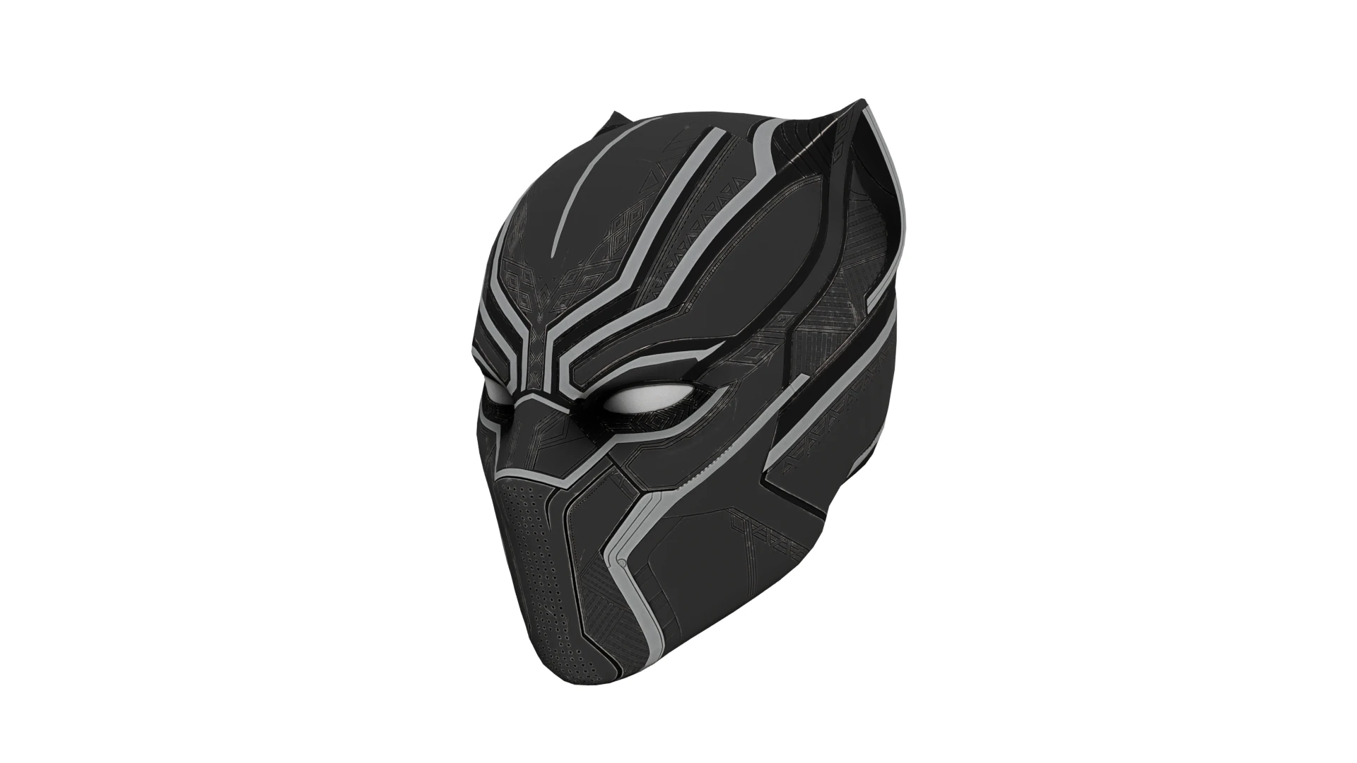 Panther-Themed Mask 3D Model .c4d .max .obj .3ds .fbx .stl .blend 
