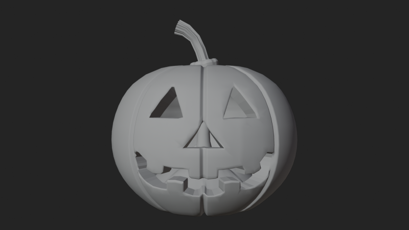 Halloween Jack-O-Lantern Pumpkin 3D Print Model .c4d .max .obj .3ds .fbx .stl .blend 