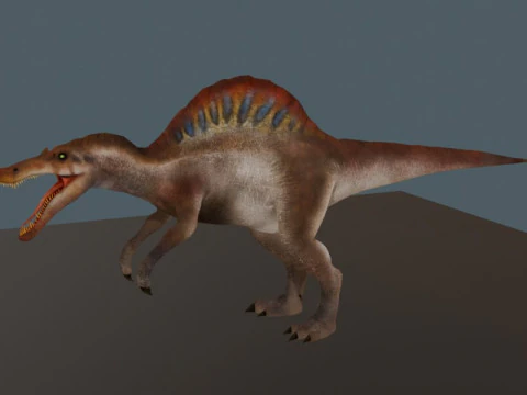 Dinosaurio Spinosaurus altamente detallado realista Modelo 3D