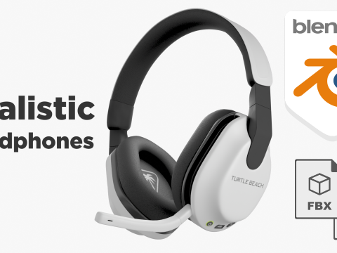 Casque Turtle Beach r&eacute;aliste Modèle 3D