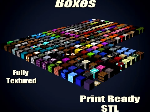 Pakiet modeli do druku 3D z kolekcji blok&oacute;w Minecraft Model do druku 3D