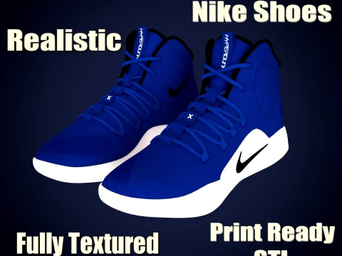 Realistic Basketball Shoes Nike 3D Model