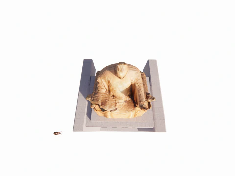 Sejong the Great - Statue - korea - Gwanghwamun 3D Model